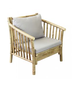 Cosma Poltrona Bronx in Bamboo Marrone 70x70x80 cm con Cuscino