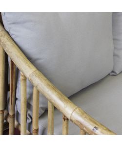 Cosma Poltrona Bronx in Bamboo Marrone 70x70x80 cm con Cuscino