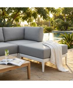 Cosma Seduta per Salotto da Giardino con Cuscino Bianco 69x70x42 cm