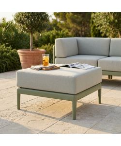 Cosma Seduta per Salotto da Giardino Verde Oliva con Cuscino 69x70x42 cm