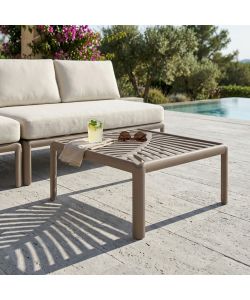 Cosma Tavolino da Giardino Quadrato Taupe 70x70x32 cm Polipropilene