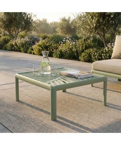 Cosma Tavolino da Giardino Quadrato Verde 70x70x32 cm in Polipropilene