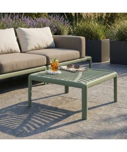 Cosma Tavolino da Giardino Quadrato Verde 70x70x32 cm in Polipropilene