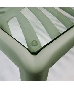 Cosma Tavolino da Giardino Quadrato Verde 70x70x32 cm in Polipropilene