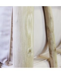 Cosma Divano 2 Posti Esterno con Cuscini Teak Bianco/Tortora 131,5x92 cm