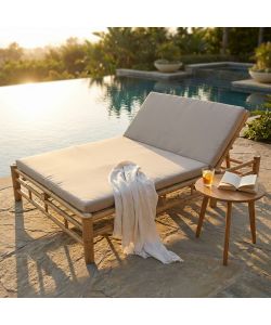 Cosma Letto da giardino Affinity grigio chiaro 210x150x33/36 cm con cuscini