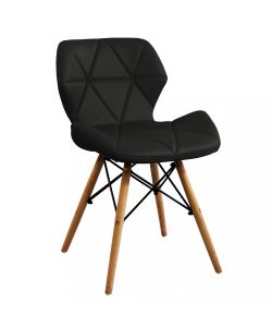 Cosma Sedia Annapolis Nera in PU - Moderno 49x41x71 cm senza braccioli