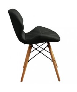 Cosma Sedia Annapolis Nera in PU - Moderno 49x41x71 cm senza braccioli