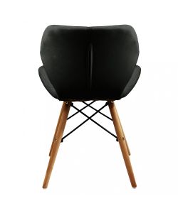 Cosma Sedia Annapolis Nera in PU - Moderno 49x41x71 cm senza braccioli