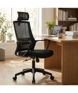 Cosma Poltrona Tess da Ufficio Nero 60x62x115-125 cm Stile Moderno Metallo