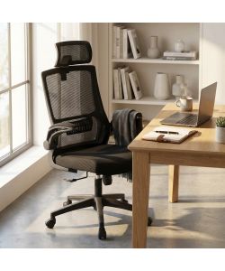 Cosma Poltrona Sybil da Ufficio Nero 60x62 cm Stile Moderno Regolabile