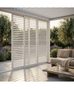 Cosma Laterale Scorrevole Bianco 270 x 238 cm per Pergola Bioclimatica