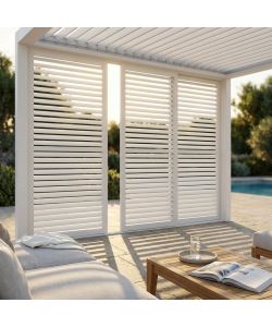 Cosma Laterale Scorrevole Bianco 270 x 238 cm per Pergola Bioclimatica