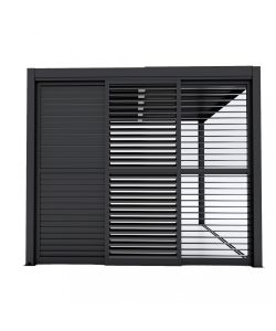 Cosma Laterale Scorrevole Lamellette Antracite 3m per Pergola Bioclimatica