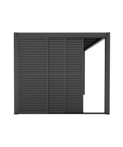 Cosma Laterale Scorrevole Lamellette Antracite 3m per Pergola Bioclimatica