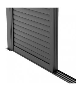 Cosma Laterale Scorrevole Lamellette Antracite 3m per Pergola Bioclimatica