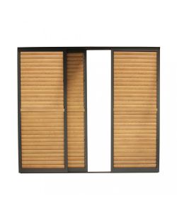 Cosma Laterale Scorrevole per Pergola Bioclimatica 270x238 cm Marrone