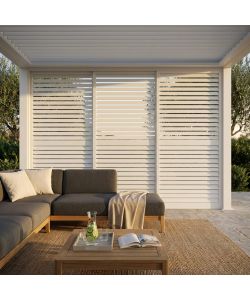 Cosma Laterale Scorrevole Bianco per Pergola Bioclimatica 370x238 cm