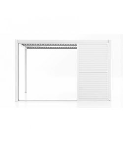 Cosma Laterale Scorrevole Bianco per Pergola Bioclimatica 370x238 cm
