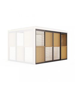Cosma Laterale Scorrevole Pergola Bioclimatica 370x238 cm Marrone