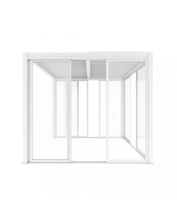 Cosma Laterale Scorrevole Vetro 270x238 cm Bianco per Pergola Bioclimatica