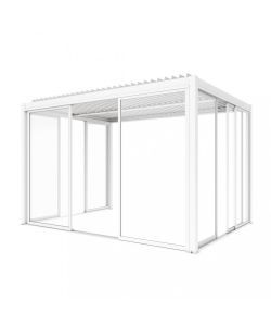 Cosma Laterale Scorrevole Vetro 270x238 cm Bianco per Pergola Bioclimatica