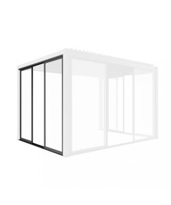 Cosma Laterale Scorrevole con Vetro Antracite per Pergola 3 m