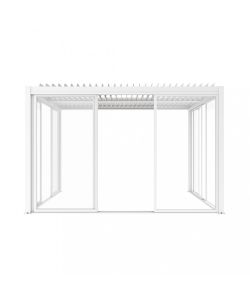 Cosma Laterale Scorrevole Vetro Pergola Bioclimatica 370x238 cm Bianco