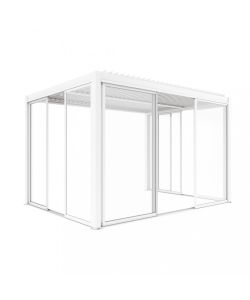 Cosma Laterale Scorrevole Vetro Pergola Bioclimatica 370x238 cm Bianco