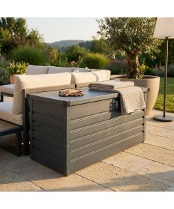Cosma Baule da Esterno Antracite 130x61x63 cm in Alluminio - New Jersey