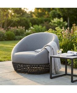 Cosma Poltrona da Giardino Grigia in Alluminio 91x91x71 cm Moderno
