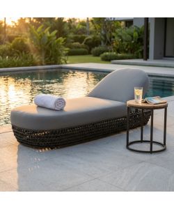 Cosma Lettino prendisole grigio 205x82x36cm con cuscini in alluminio