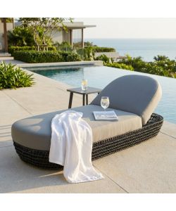 Cosma Lettino prendisole grigio 205x82x36cm con cuscini in alluminio