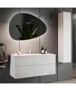 Cosma Bagno Sospeso Riccardo 100 cm Bianco Lucido in Truciolare Bilaminato