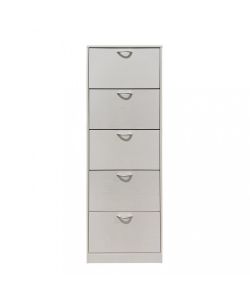 Cosma Scarpiera Bianca 5 Ante in Legno 60x24x180 cm Moderna