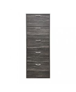 Cosma Scarpiera 5 Ante Grigio Scuro 60x24x180 cm Design Moderno