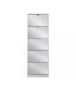 Cosma Scarpiera Susie Bianca con Specchio 5 Ante Dimensioni 60x24x180 cm