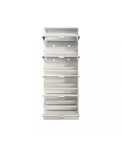 Cosma Scarpiera Susie Bianca con Specchio 5 Ante Dimensioni 60x24x180 cm