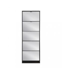 Cosma Scarpiera Susie Grigio Scuro 5 Ante con Specchio 60x24x180 cm