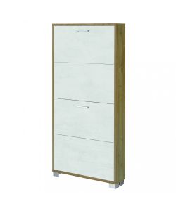 Cosma Scarpiera 4 Ante Bianco 70x18x154 cm in MDF per Casa