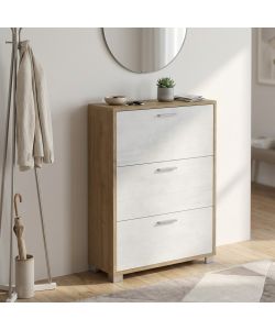 Cosma Scarpiera 3 Ante Bianco 70x29x118 cm in MDF per Casa