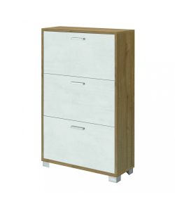 Cosma Scarpiera 3 Ante Bianco 70x29x118 cm in MDF per Casa