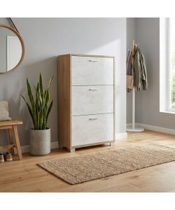 Cosma Scarpiera 3 Ante Bianco 70x29x118 cm in MDF per Casa