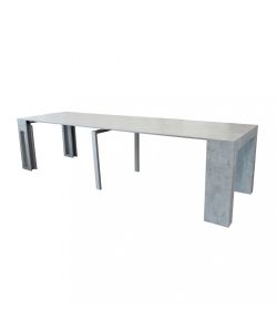 Cosma Tavolo Consolle Allungabile Grigio Effetto Cemento 45/300 x 90 cm