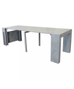 Cosma Tavolo Consolle Allungabile Grigio Effetto Cemento 45/300 x 90 cm