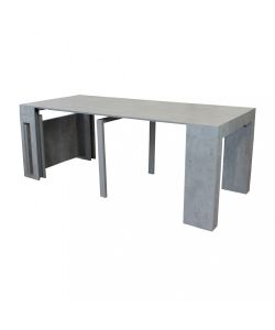 Cosma Tavolo Consolle Allungabile Grigio Effetto Cemento 45/300 x 90 cm