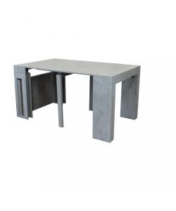 Cosma Tavolo Consolle Allungabile Grigio Effetto Cemento 45/300 x 90 cm