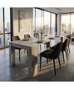 Cosma Tavolo Consolle Allungabile Grigio Effetto Cemento 50/300x90 cm