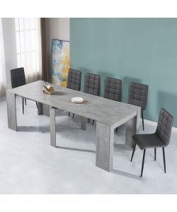 Cosma Tavolo Consolle Allungabile Grigio Effetto Cemento 50/300x90 cm