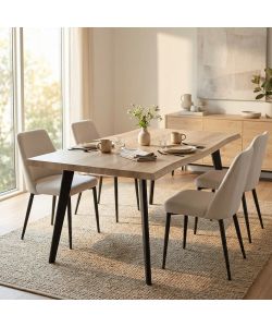 Cosma Tavolo Naturale Nodato 160 x 90 cm Fisso Rettangolare Marrone Chiaro